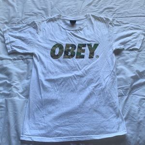 White obey shirt